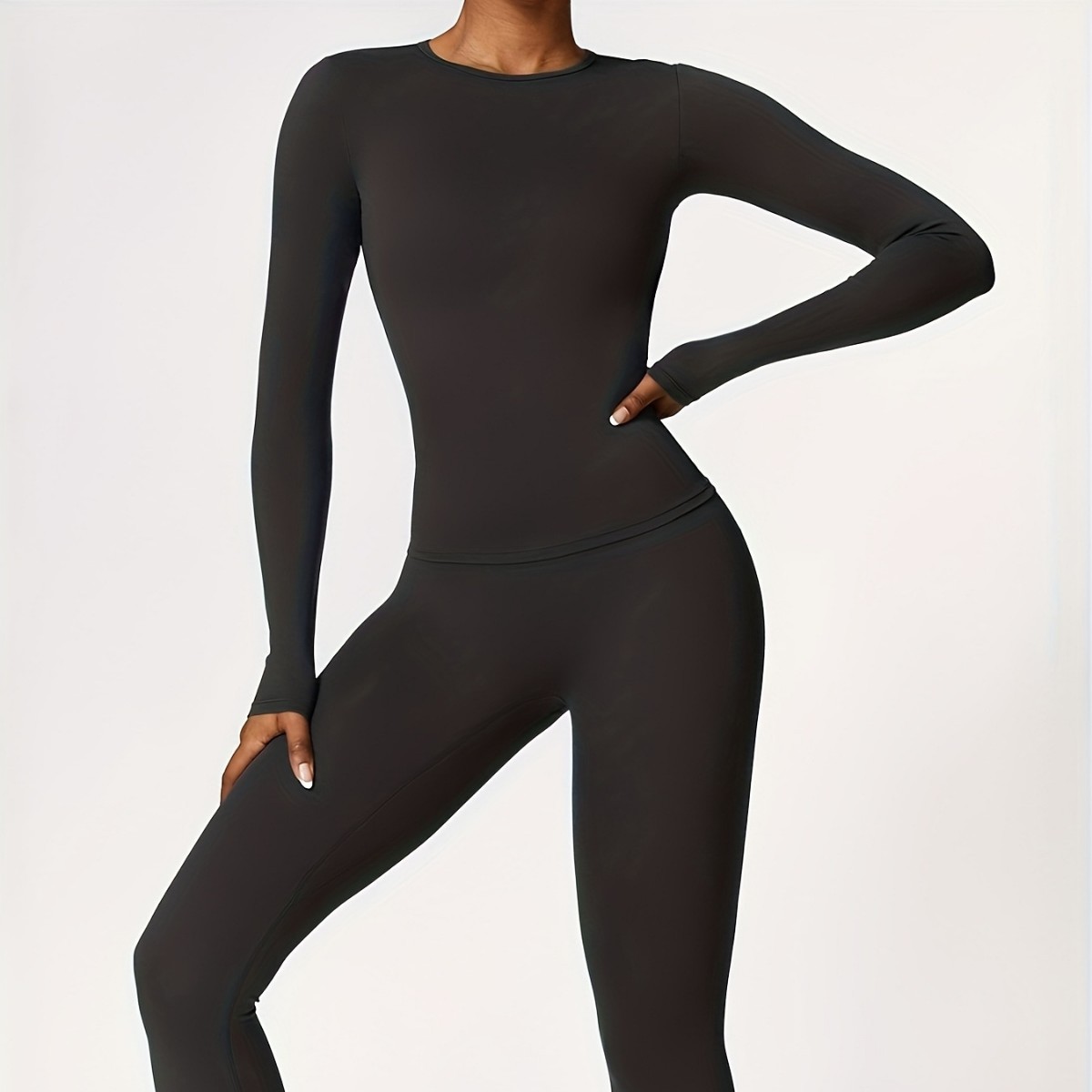 Winter Clothing For Women - Tight-fitting yoga suit slim long-sleeved outdoor