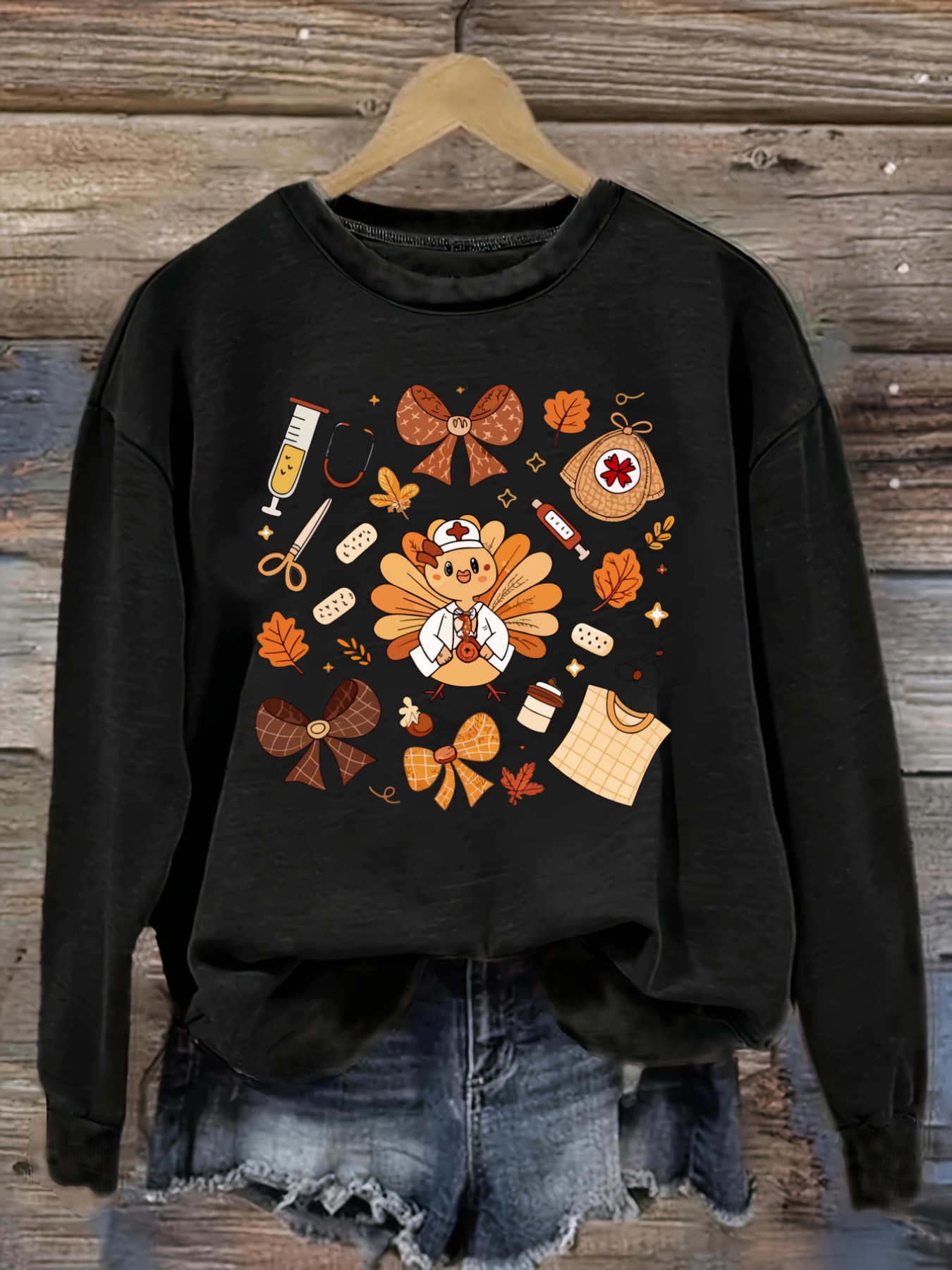 Winter Clothing Cute - Women's Casual Long Sleeve Crew Neck