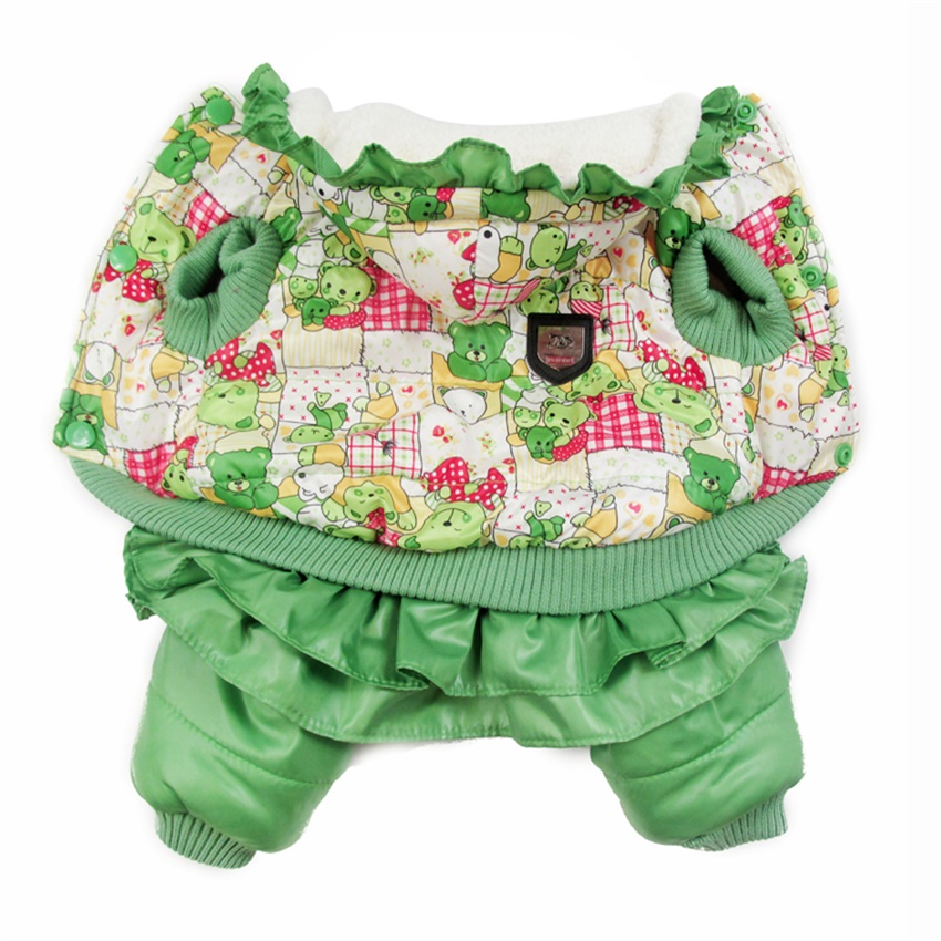 Winter Clothing Cute - Xanh Họa Tiết Gấu Quần Áo