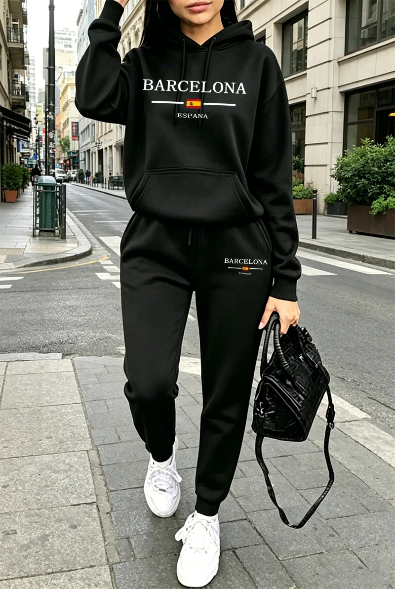 Winter Clothing For Women - Fashion Womens Tracksuit Printing Casual Hoodie