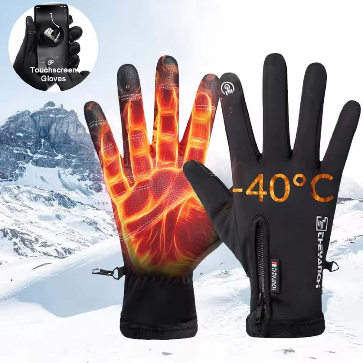 Waterproof Mitten Ski - Winter Gloves Waterproof Thermal Touch Screen