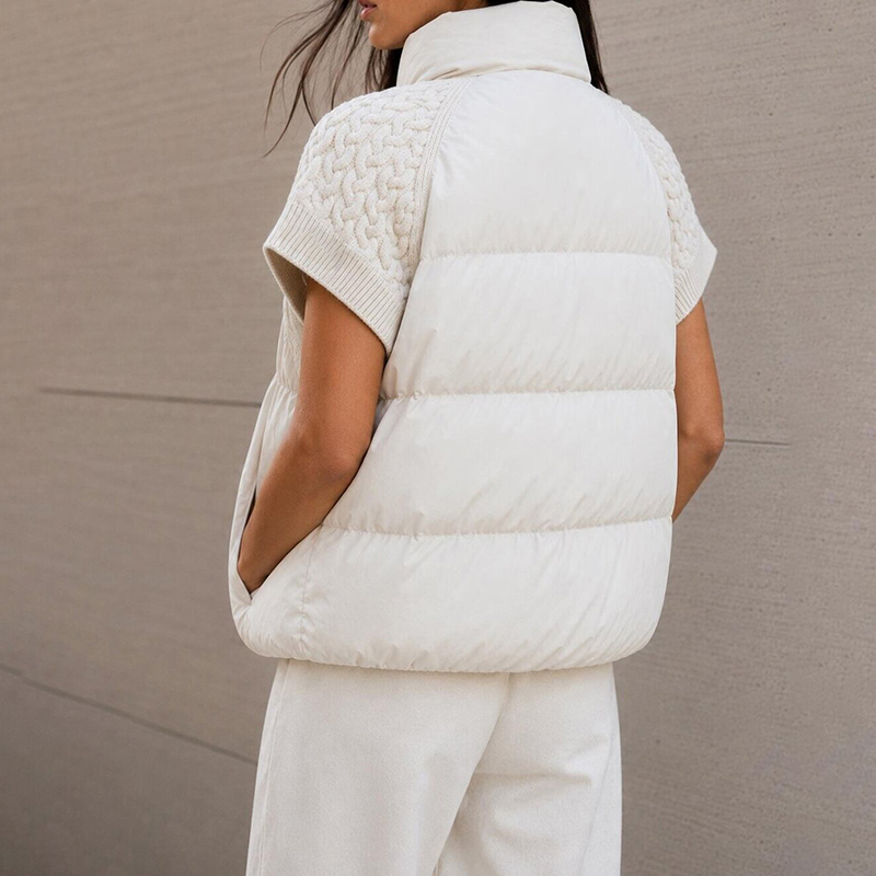 Women's Chic Cropped Puffer Ve - đánh giá và giá Padded Vest Gilet