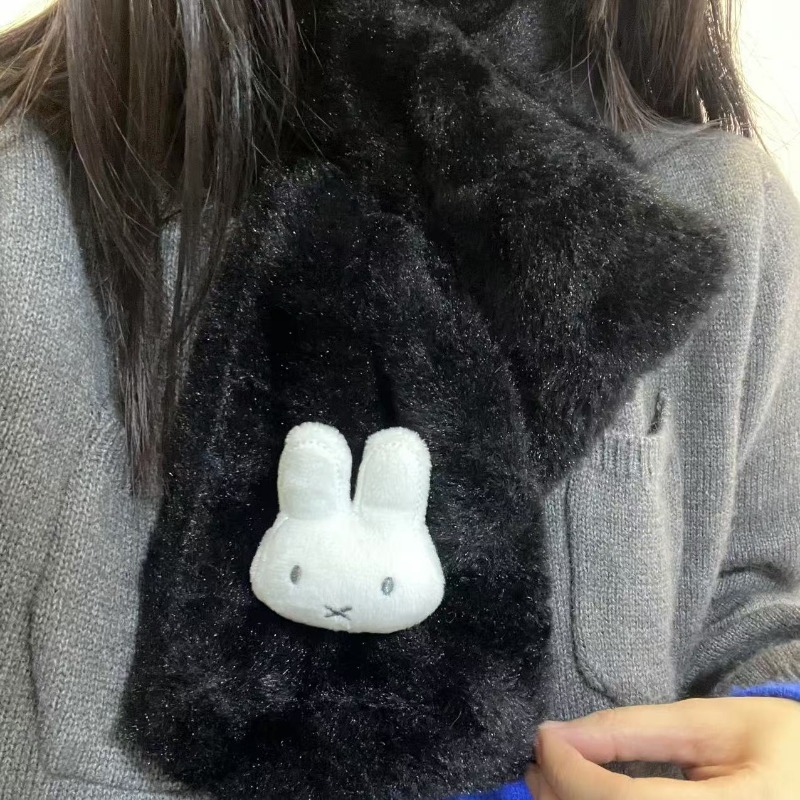 White Miffy Scarf | Versatile  - đánh giá và giá Winter Clothing Cute
