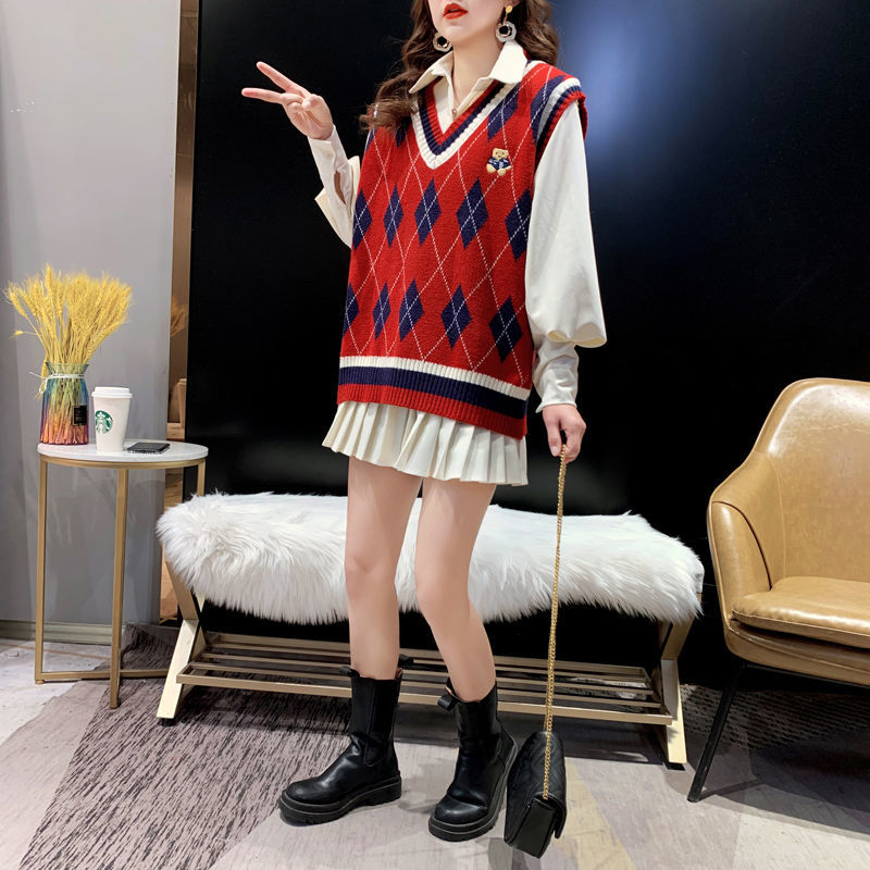 Red Knit Vests for Women Sleev - đánh giá và giá Winter Clothing Trends