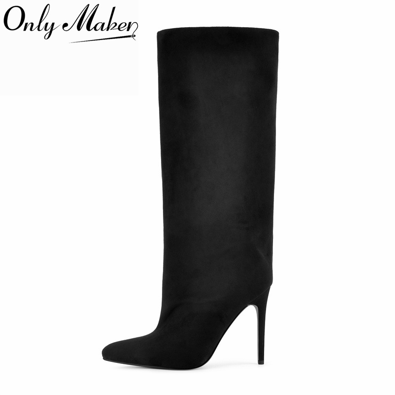 Onlymaker Black Faux Suede Kne - đánh giá và giá Winter Clothing For Women