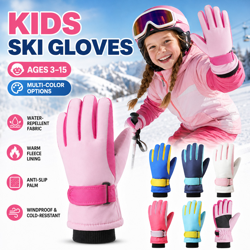 Kids Winter Ski Gloves Waterpr - đánh giá và giá Waterproof Mitten Ski