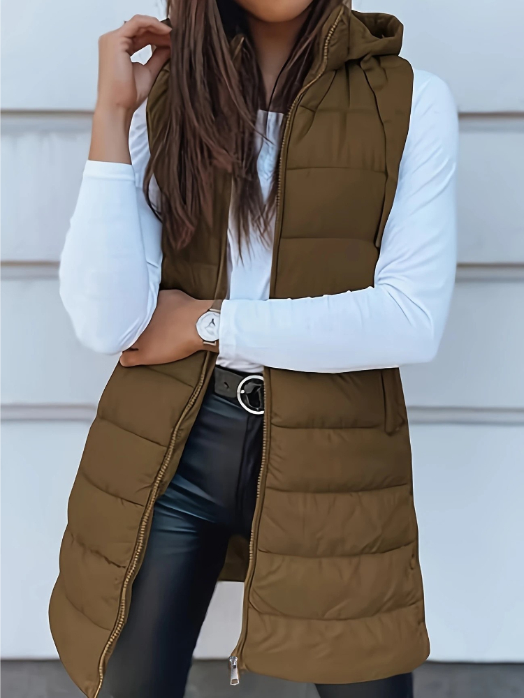 Autumn Winter Women's Vest Cas - đánh giá và giá Padded Vest Gilet