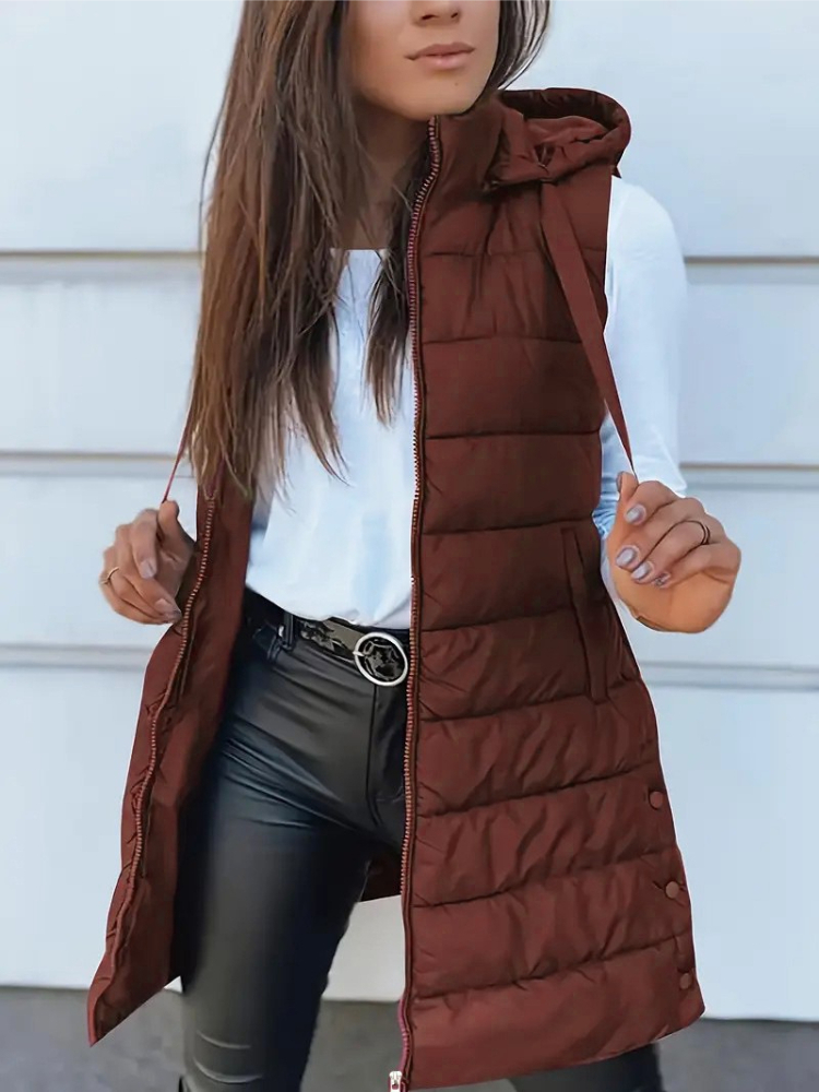 Autumn Winter Women's Vest Cas - đánh giá và giá Padded Vest Gilet
