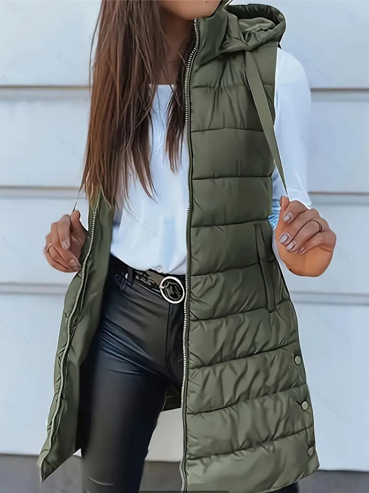 Autumn Winter Women's Vest Cas - đánh giá và giá Padded Vest Gilet