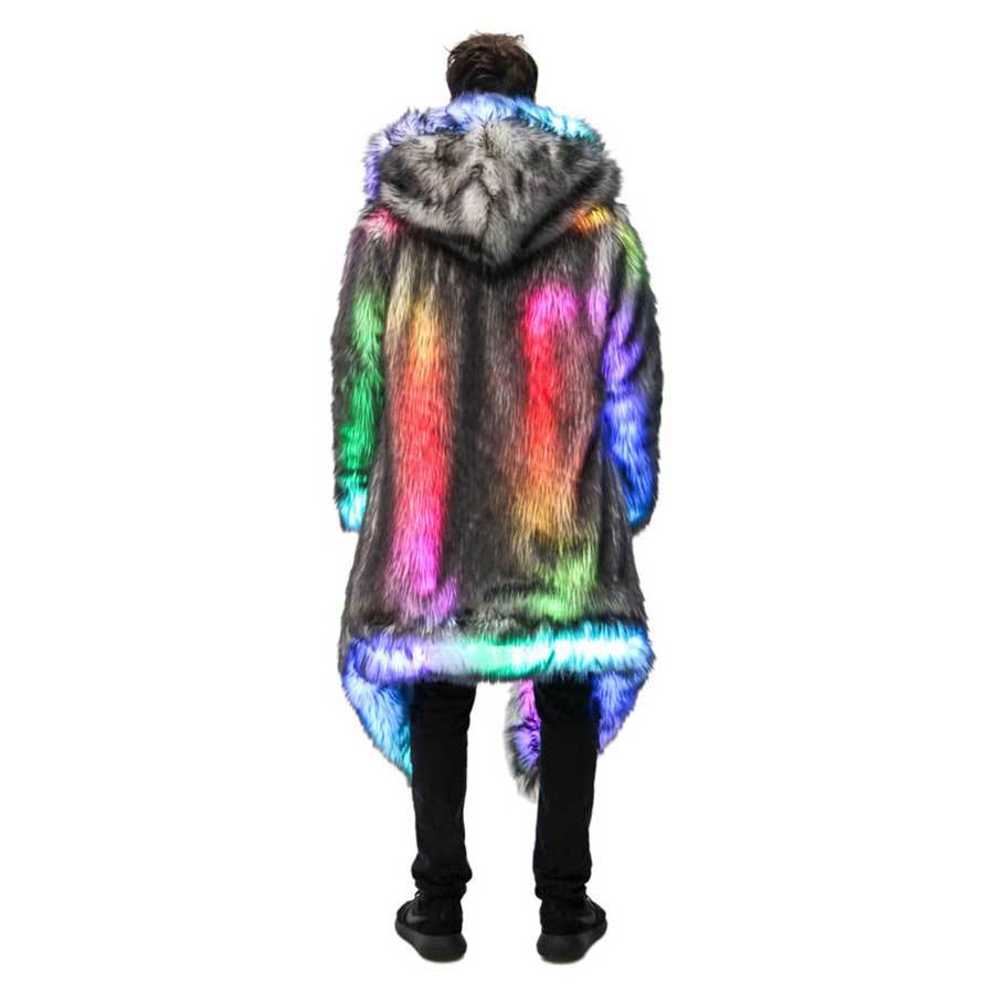 Faux Fur Coat Men Hooded Outer - đánh giá và giá Winter Clothing Uae