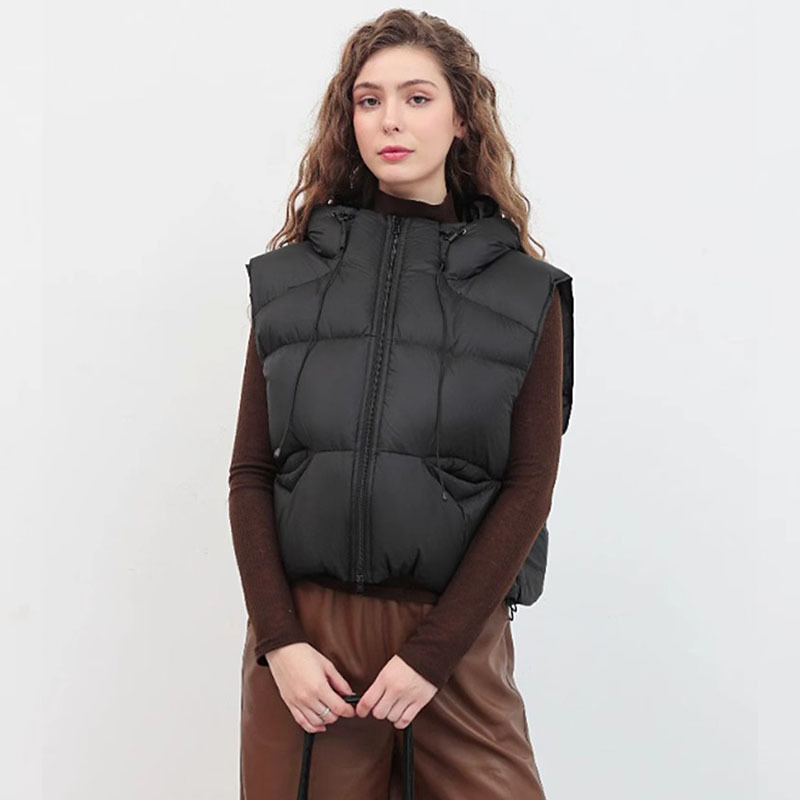 Women Hooded Puffer Vest Draws - đánh giá và giá Padded Vest Gilet