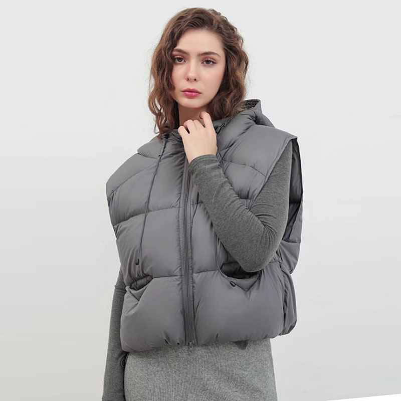Women Hooded Puffer Vest Draws - đánh giá và giá Padded Vest Gilet