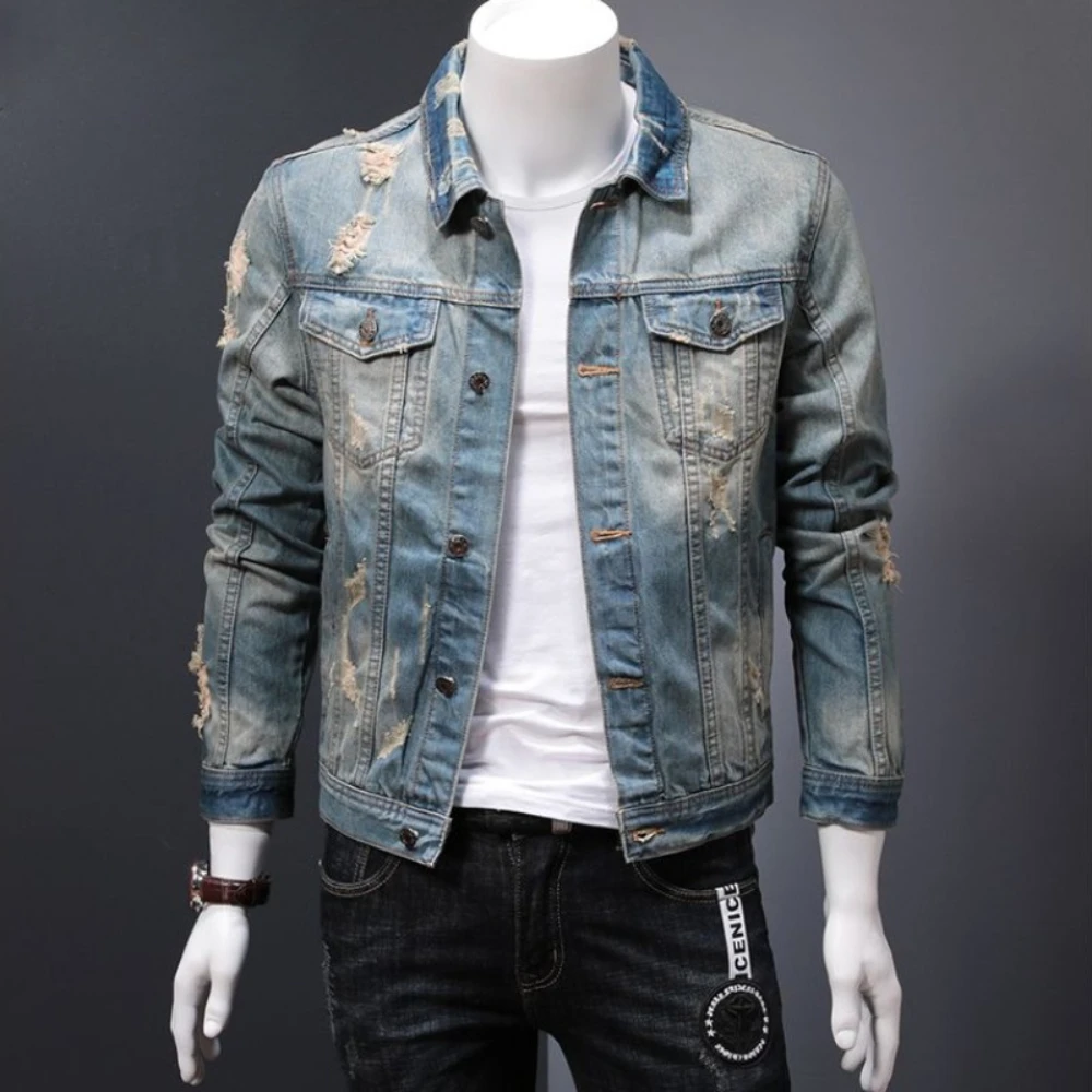 Padded Denim Jackets Man Warm  - đánh giá và giá Winter Clothing Uae