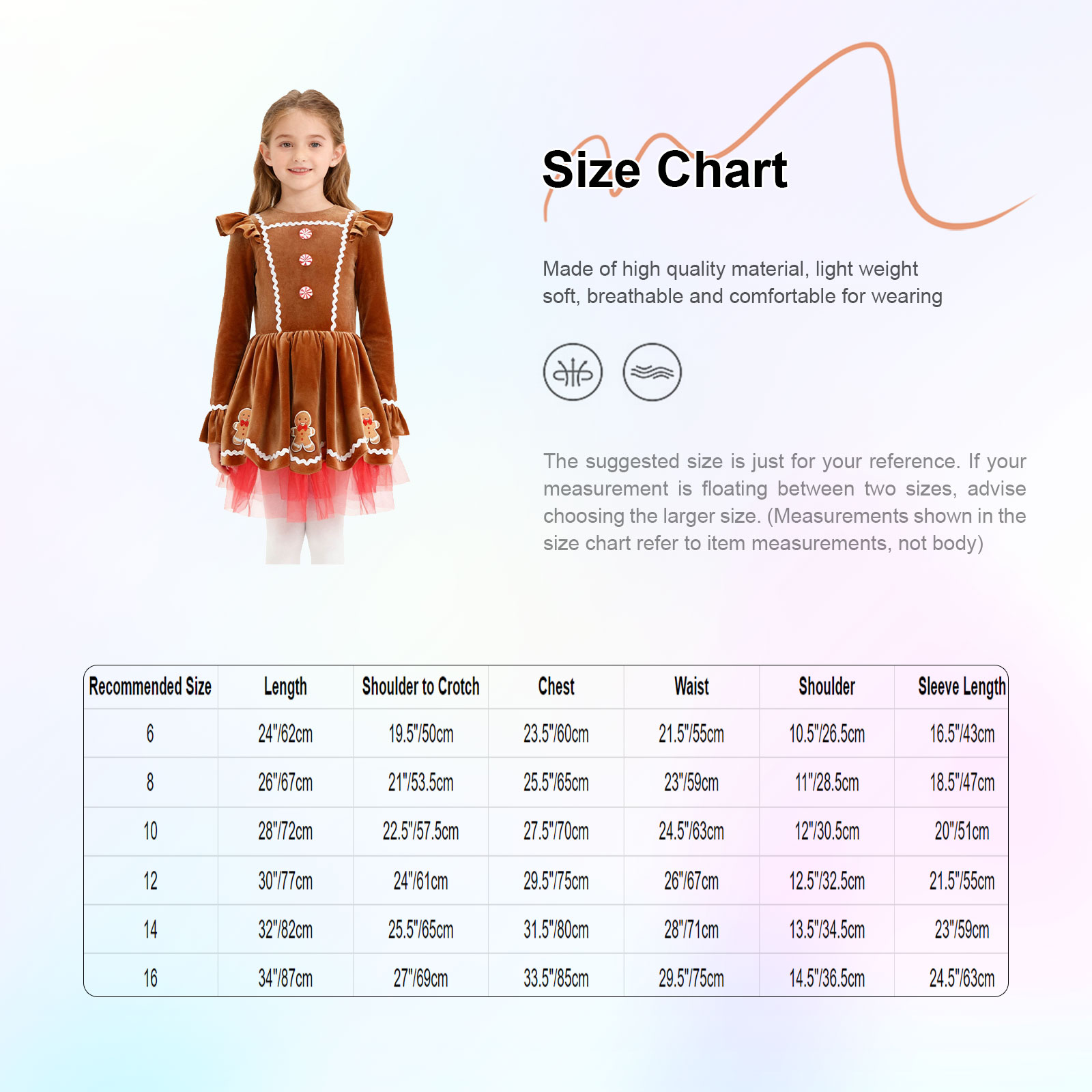 Girls Gingerbread Costume Cute - đánh giá và giá Winter Clothing Cute