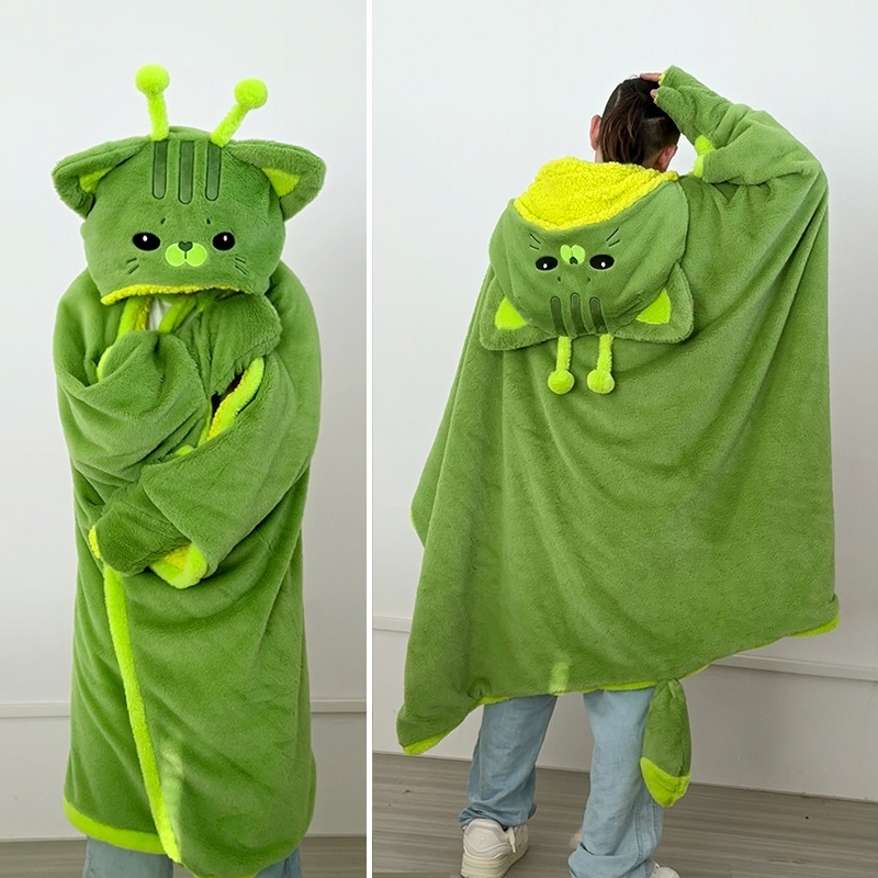 Cartoon Cute Alien Cat Hooded  - đánh giá và giá Winter Clothing Cute