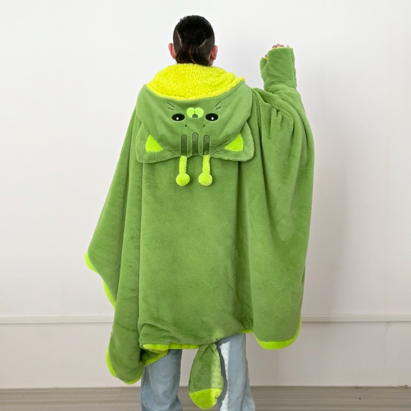 Cartoon Cute Alien Cat Hooded  - đánh giá và giá Winter Clothing Cute